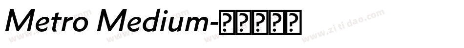 Metro Medium字体转换
